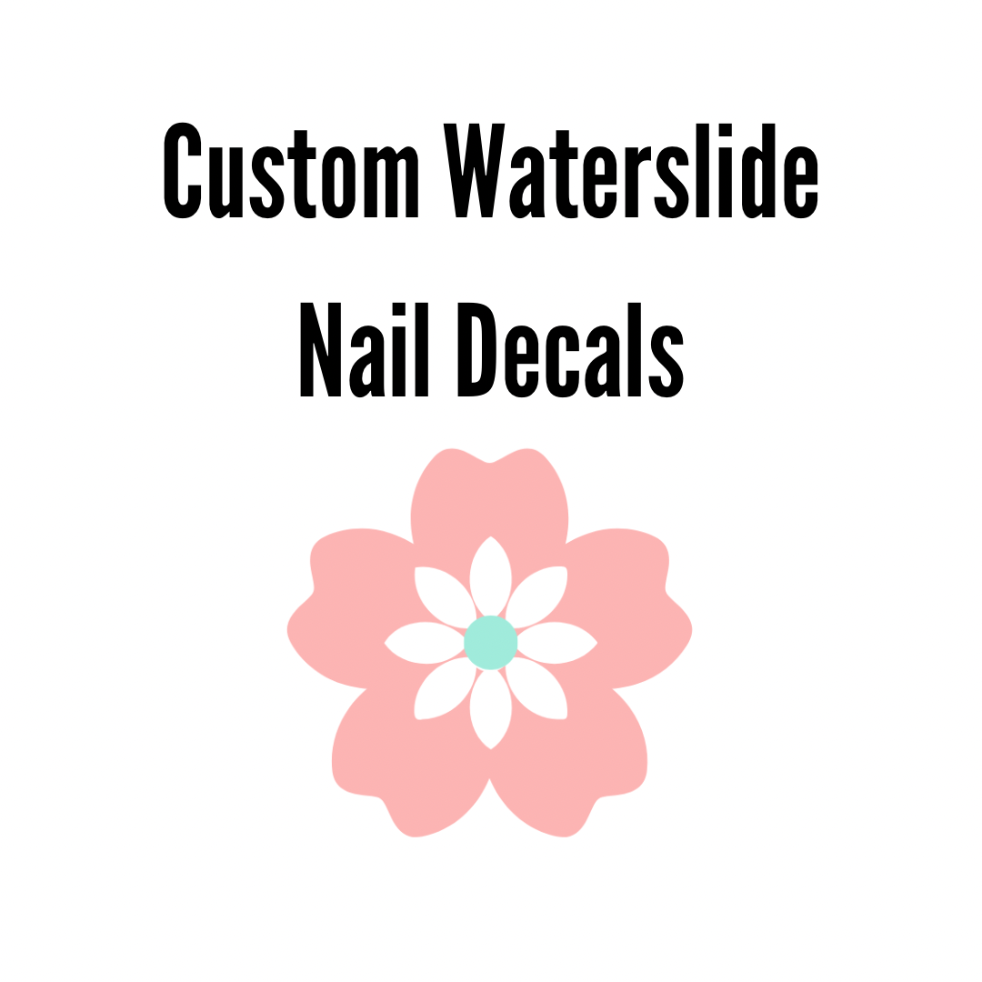 Waterslide Nail Decals Set of 20 - Lollipop Lips Lipstick Tongue