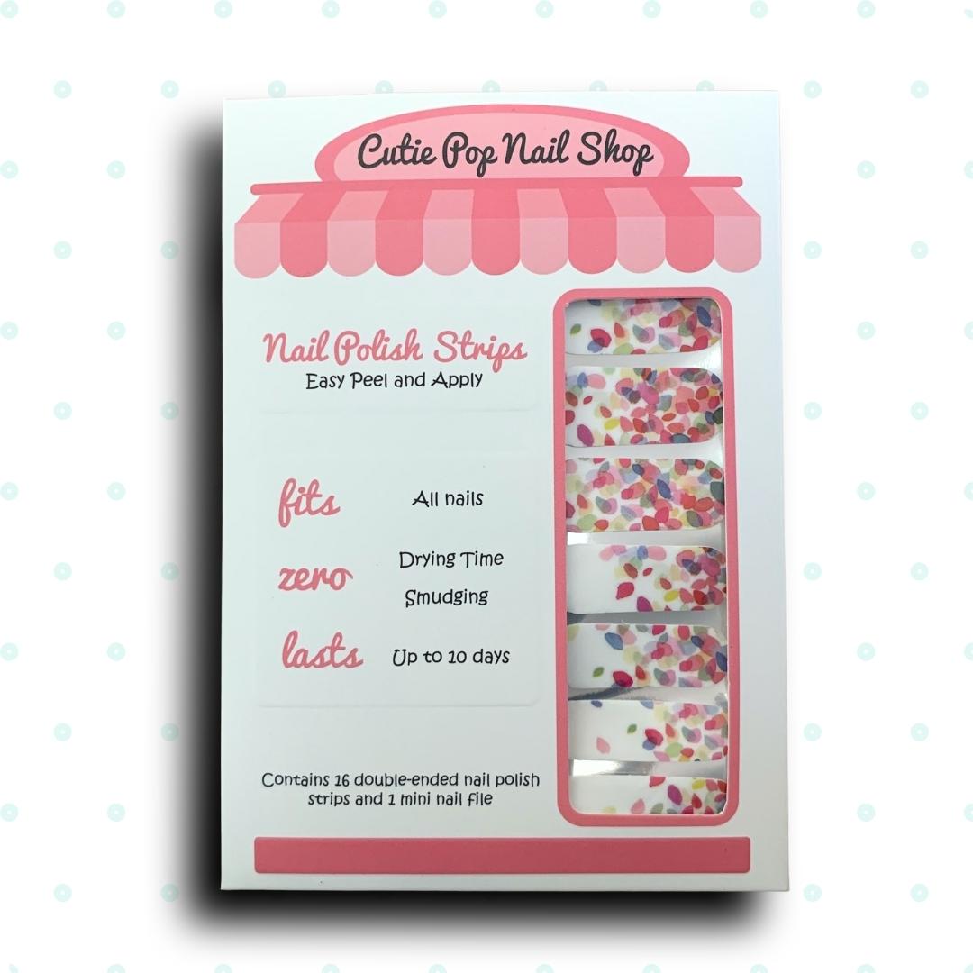 Rainbow Painting Design Nail Polish Wraps - Cutie Pop Nail Shop